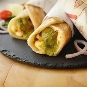 Greenchilli paratha roll