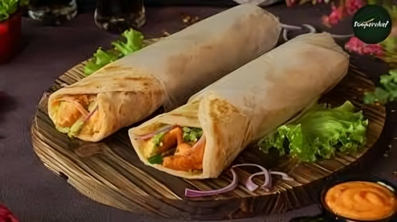 Sweet chilli paratha roll