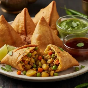 4x Samosas vegetarisch