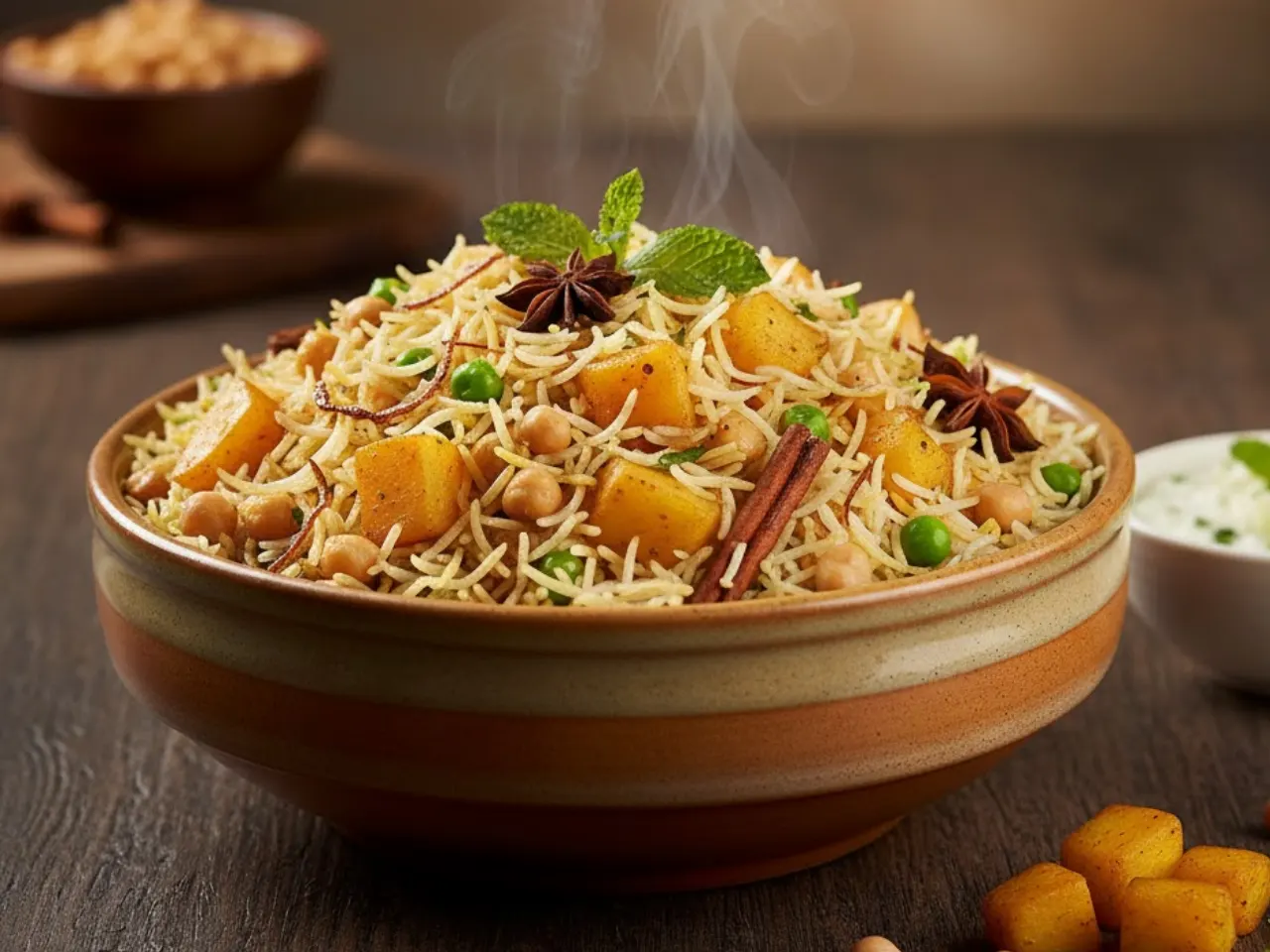 Alu-Channa Biryani