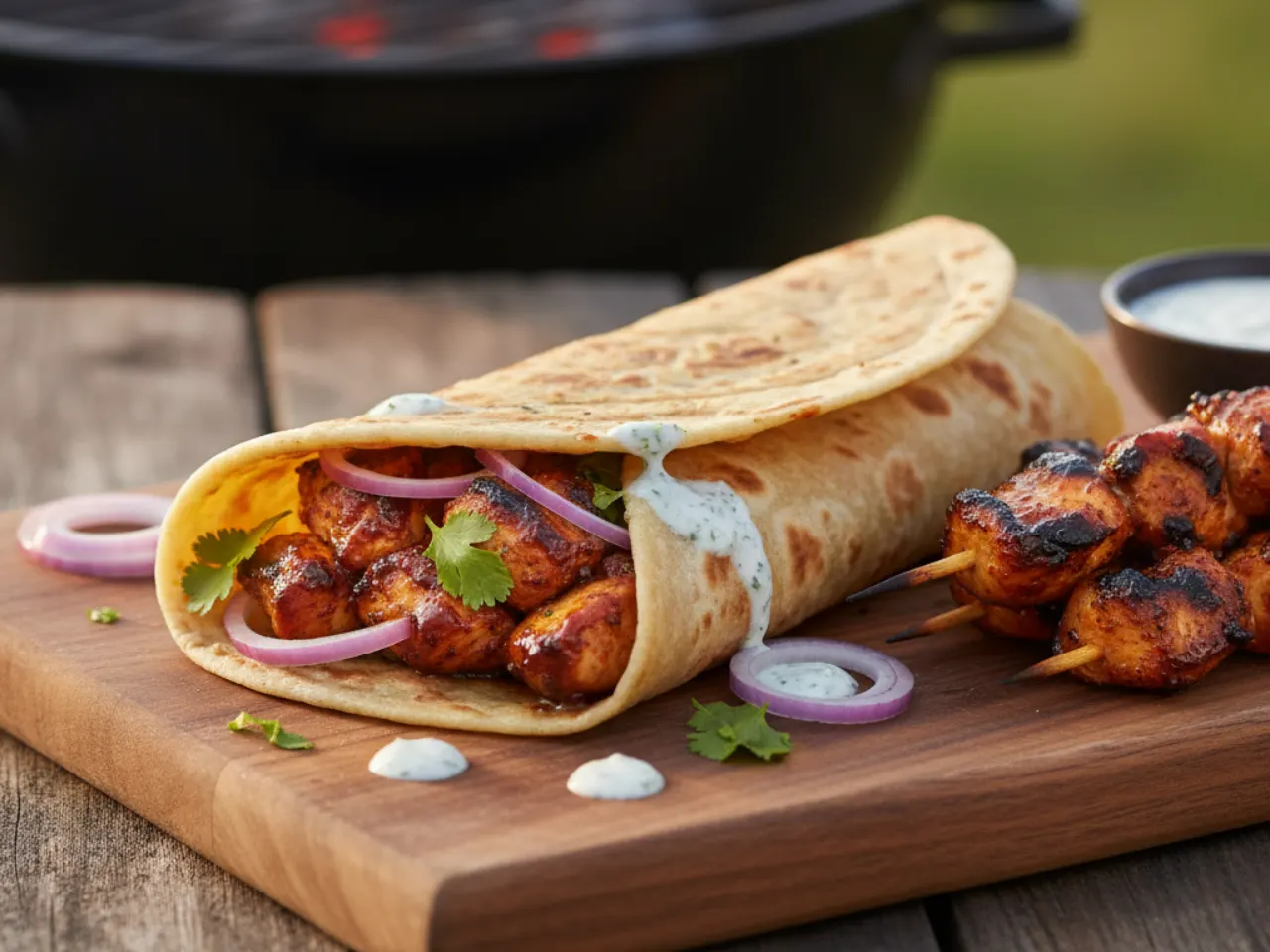 BBQ paratha roll