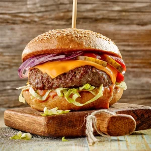 Champignon Zwiebeln Burger