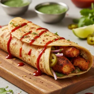 Chili paratha roll