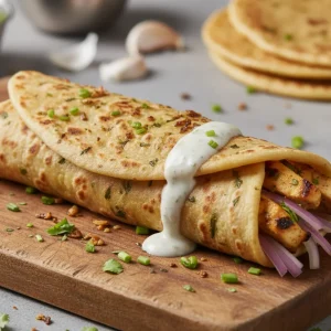 Garlic paratha roll