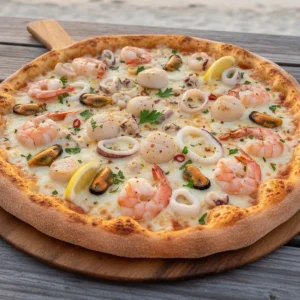 Meeresfrüchte Pizza