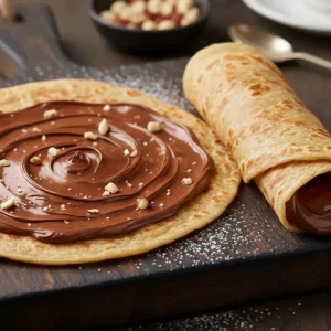 Nutella paratha roll