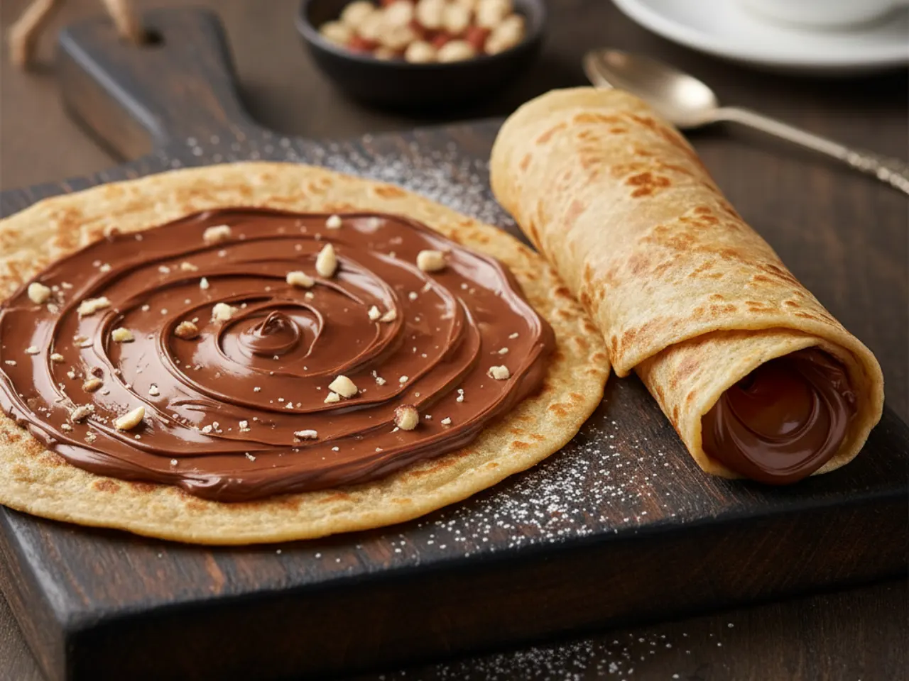 Nutella paratha roll