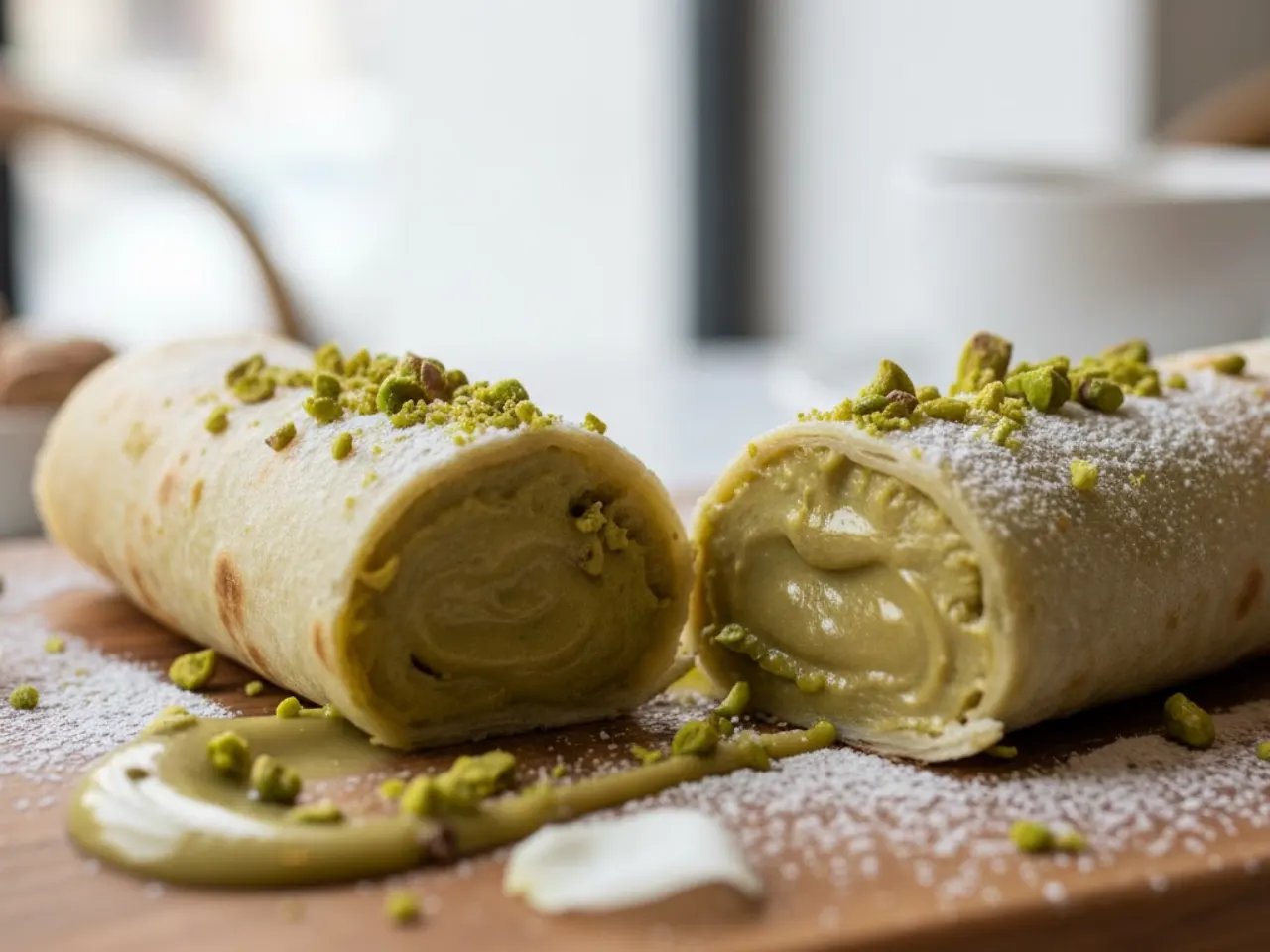 Pistazien paratha roll