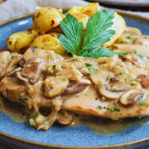 Zwiebel Champignons Schnitzel